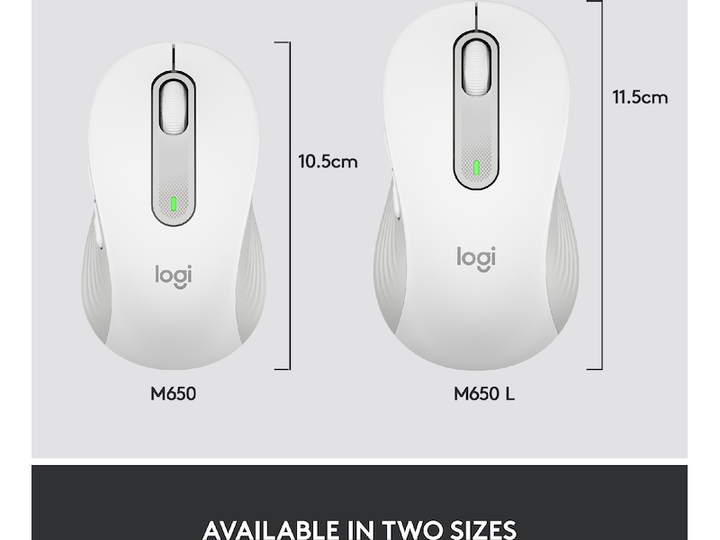 Logitech Signature M650 Medium  trådløs mus Offwhite Mus