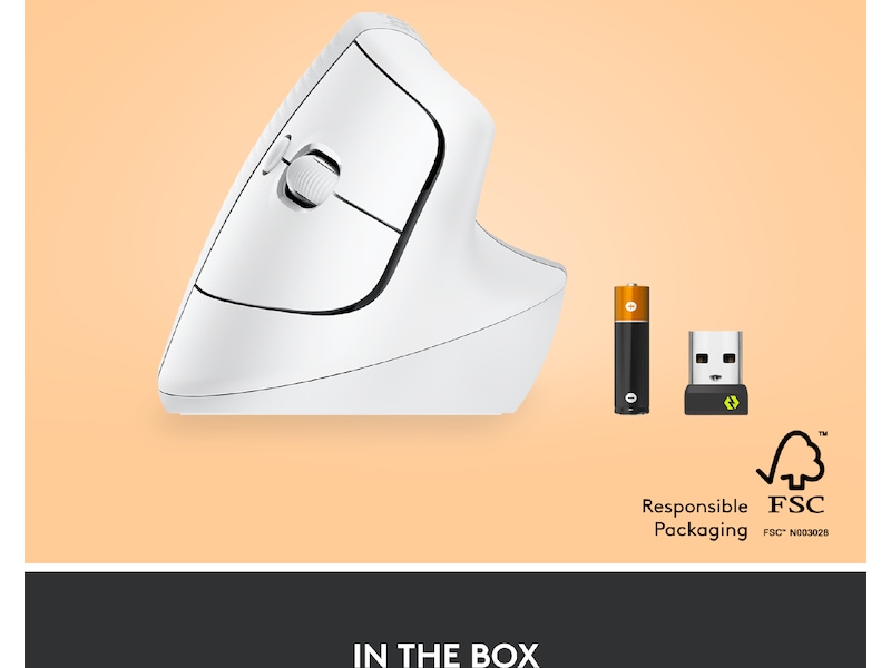 Logitech Lift Vertikal mus (off-white) Mus