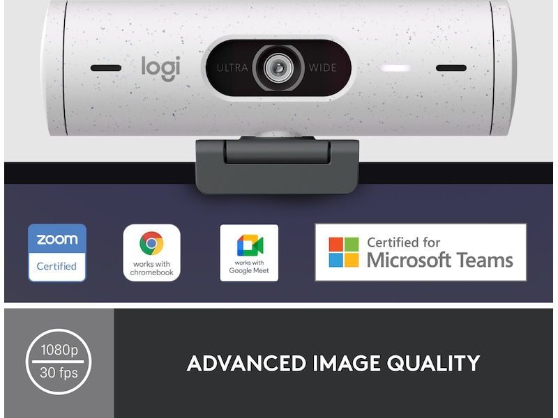 Logitech Brio 500 webcam (off-white) Webkameraer