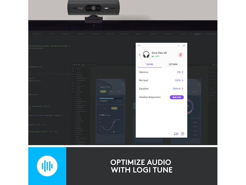 Logitech Zone Vibe 100 trådløs headset (grafitgrå) Høretelefoner
