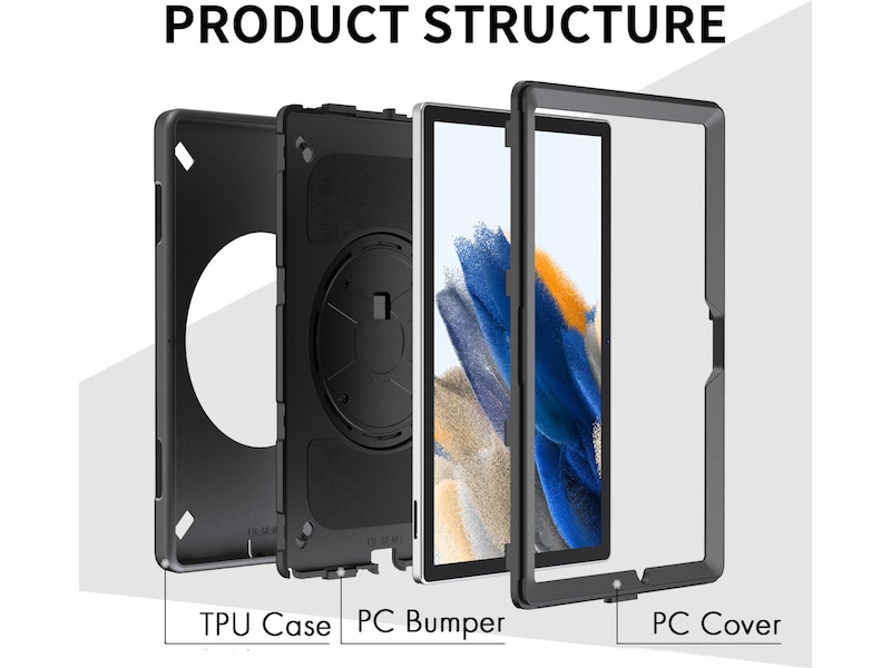 4smarts Galaxy Tab Active4 Pro Rugged Case Grip Cover til tablet