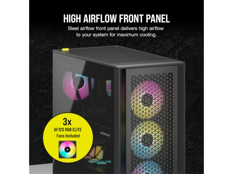 Corsair iCUE 4000D RGB Airflow Mid-Tower (sort) Midi Tower