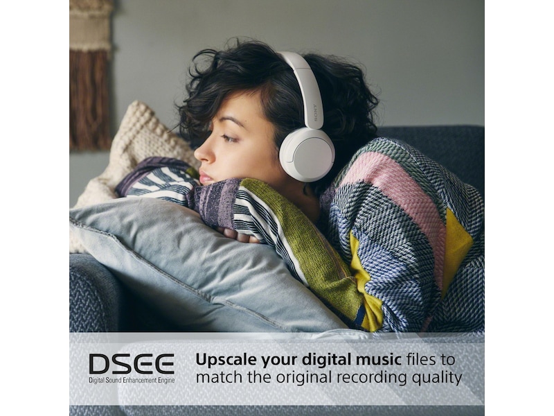 Sony WH-CH520 trådløse høretelefoner, On-Ear (hvid) Høretelefoner