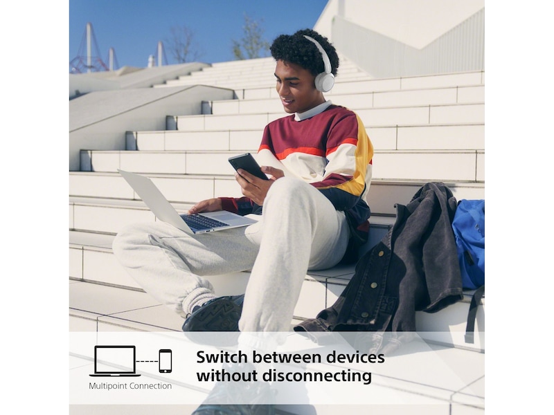 Sony WH-CH520 trådløse høretelefoner, On-Ear (hvid) Høretelefoner