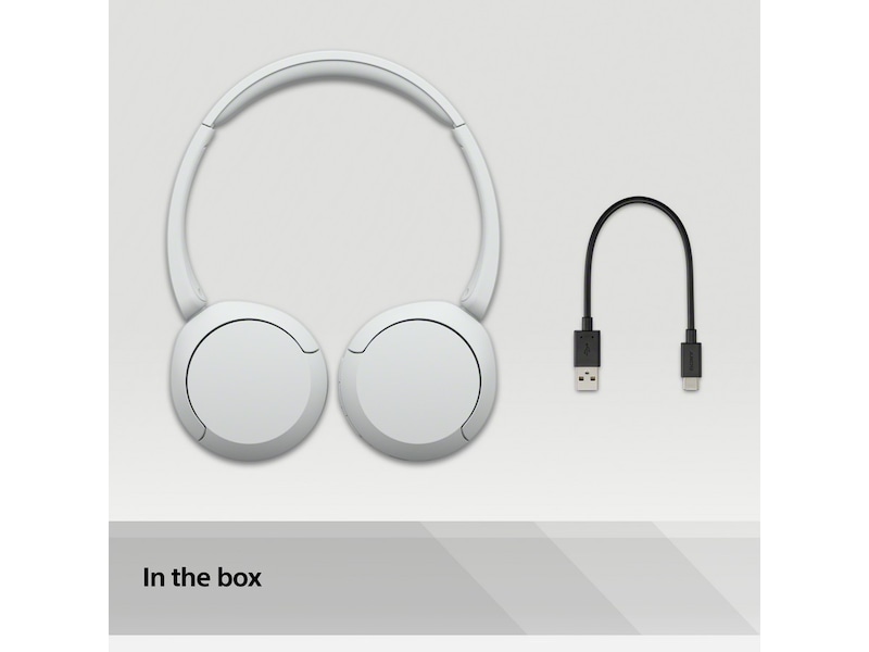 Sony WH-CH520 trådløse høretelefoner, On-Ear (hvid) Høretelefoner