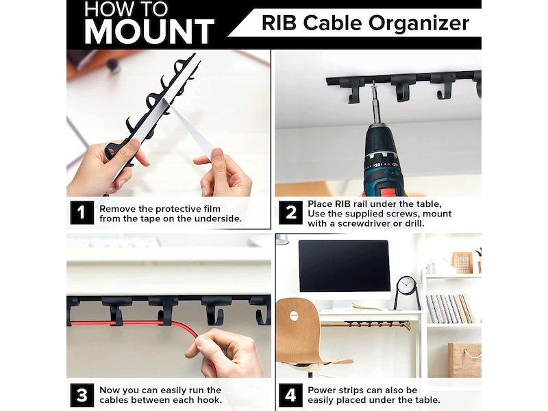 Kenson RIB 38cm Kabelholder (3pk) Arbejdssted – tilbehør
