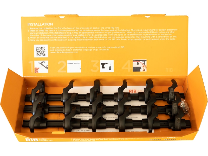 Kenson RIB 38cm Kabelholder (3pk) Arbejdssted – tilbehør