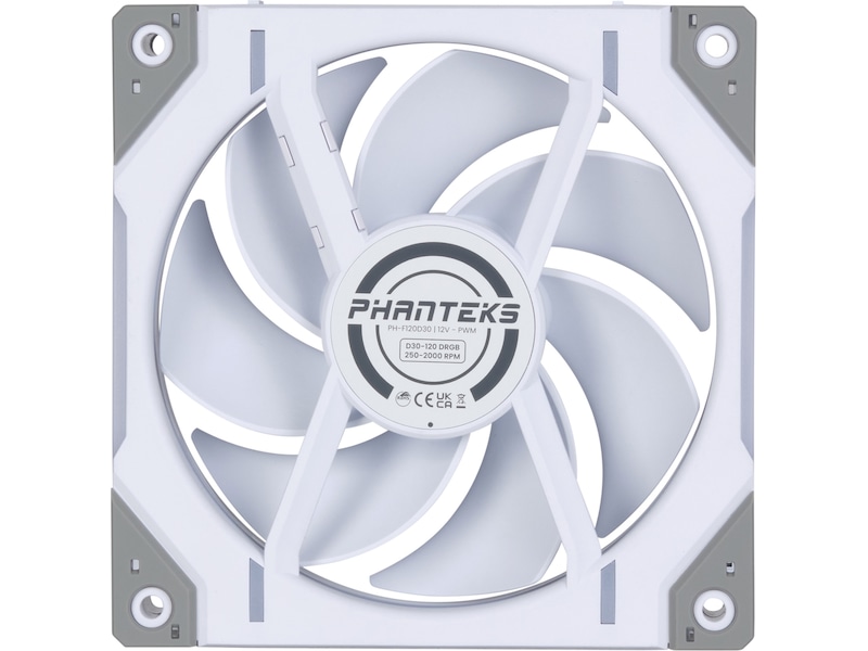 Phanteks D30 120mm PWM DRGB Ventilator (hvidt) Blæsere