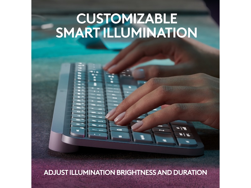 Logitech MX Keys S trådløst tastatur (pale grey) Keyboards