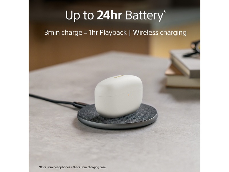 Sony WF-1000XM5 Trådløse Høretelefoner, Earbuds (grå) In-ear høretelefoner