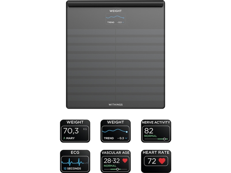 Withings Body Scan smart badevægt (sort) Badevægte