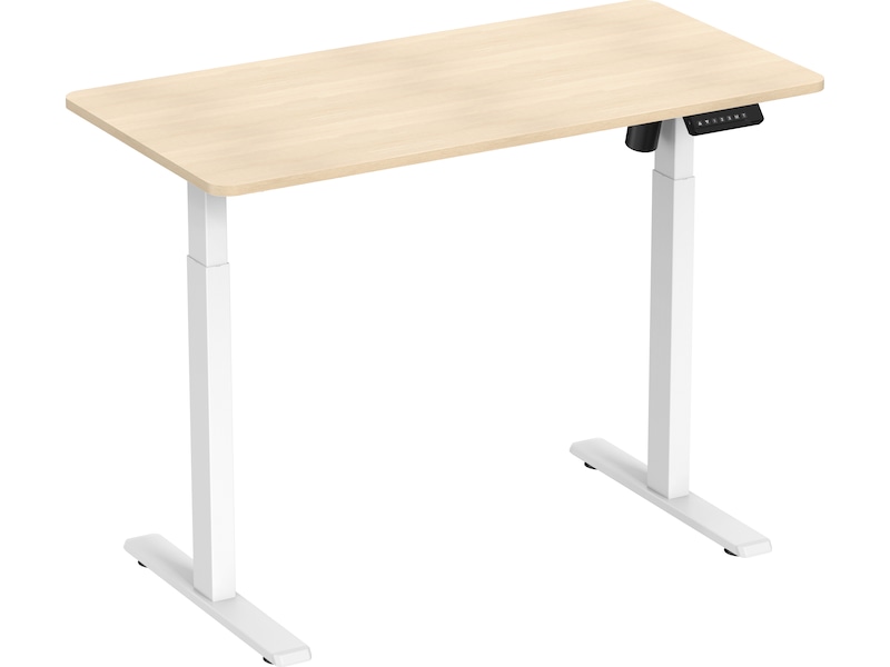 Ergonomisk hæve/sænke skrivebord 120cm (hvid/eg) Aktivitetsborde