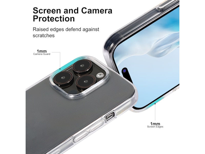 iiglo iPhone 15 Pro Pro Silikone cover (gennemsigtig) Mobilcover