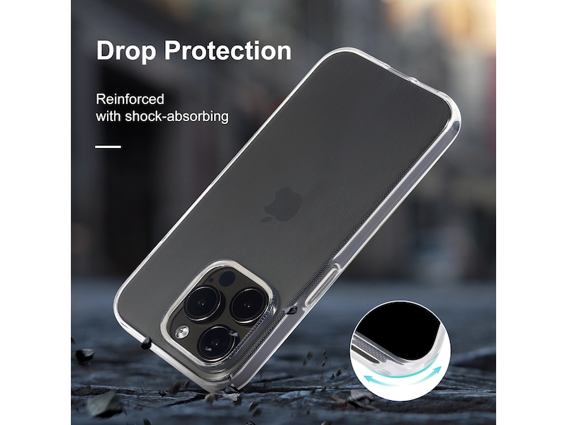 iiglo iPhone 15 Pro Pro Silikone cover (gennemsigtig) Mobilcover