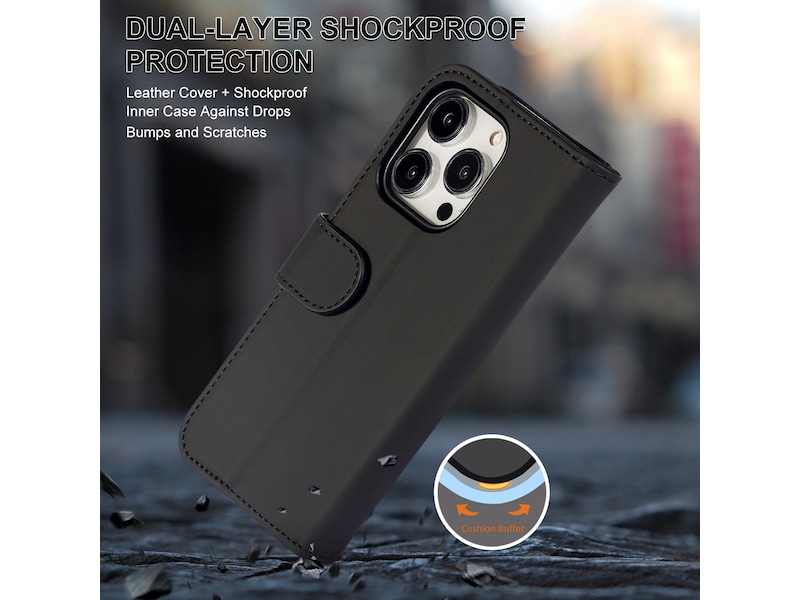 iiglo iPhone 15 Pro Wallet cover (sort) Mobilcover