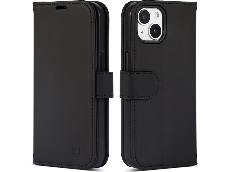 iiglo iPhone 15 / 14 Wallet cover (sort) Mobilcover