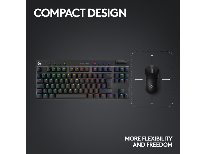 Logitech G Pro X TKL Lightspeed Trådløst Gaming tastatur (sort) Gamingkeyboard