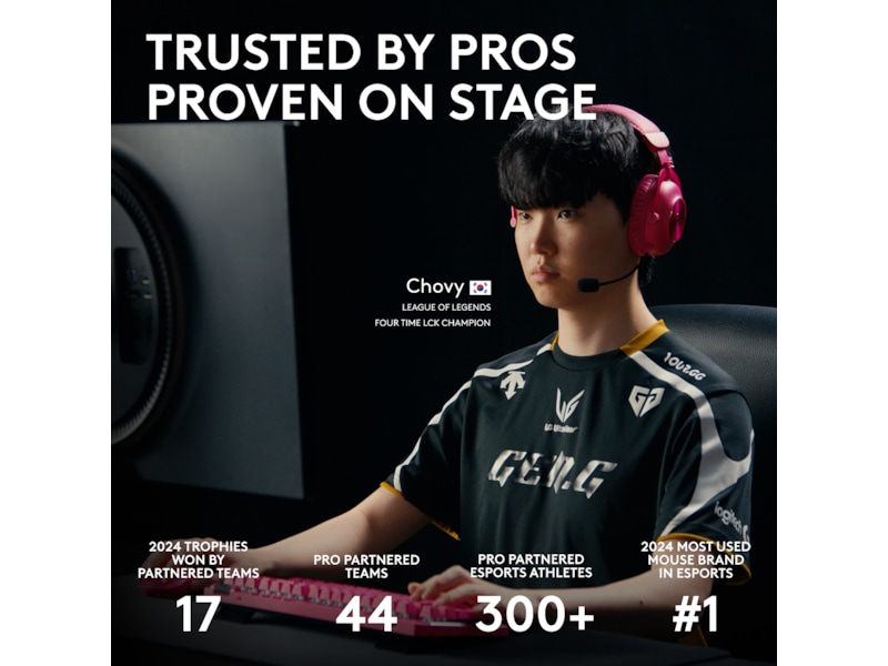 Logitech G Pro X Superlight 2 Lightspeed Trådløs Gamingmus (lyserød) Gamingmus