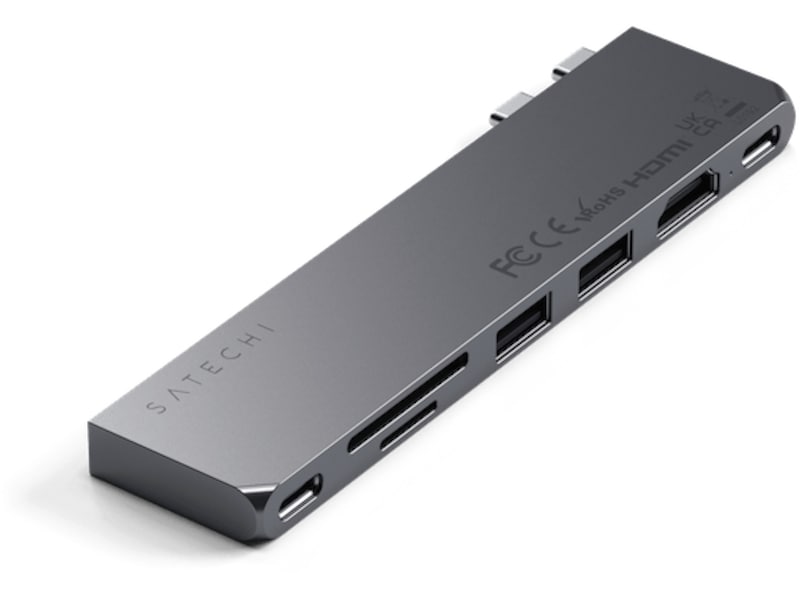 Satechi MacBook Air M2 Slim Pro Docking (space gray) Dockingstation og USB-hub