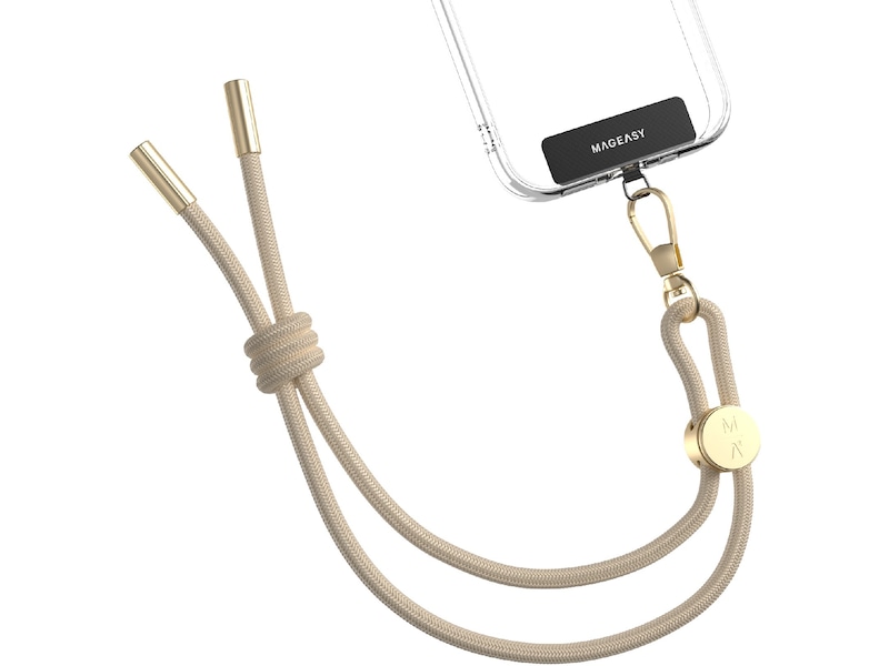 Mageasy Håndledsrem med stropkort (beige) Andet tilbehør til mobiltelefoner