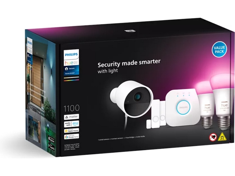 Philips Hue Secure kamera WCA E27 startpakke Overvågningskameraer