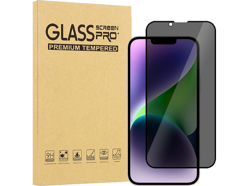 iiglo iPhone 17e /16e / 14 / 13 / 13 Pro 3D Privacy Skærmbeskytter Skærmbeskyttelse mobiltelefon