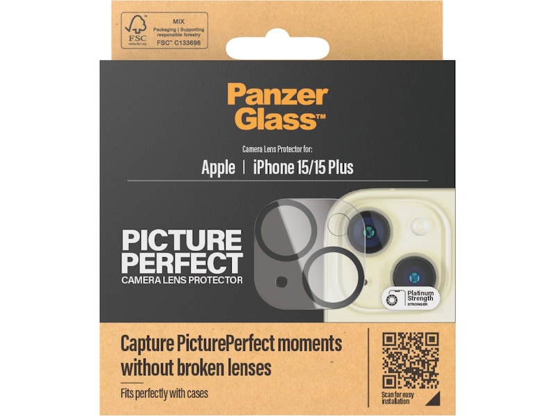 PanzerGlass CP iPhone 15 / 15 Plus Linsebeskytter Skærmbeskyttelse mobiltelefon