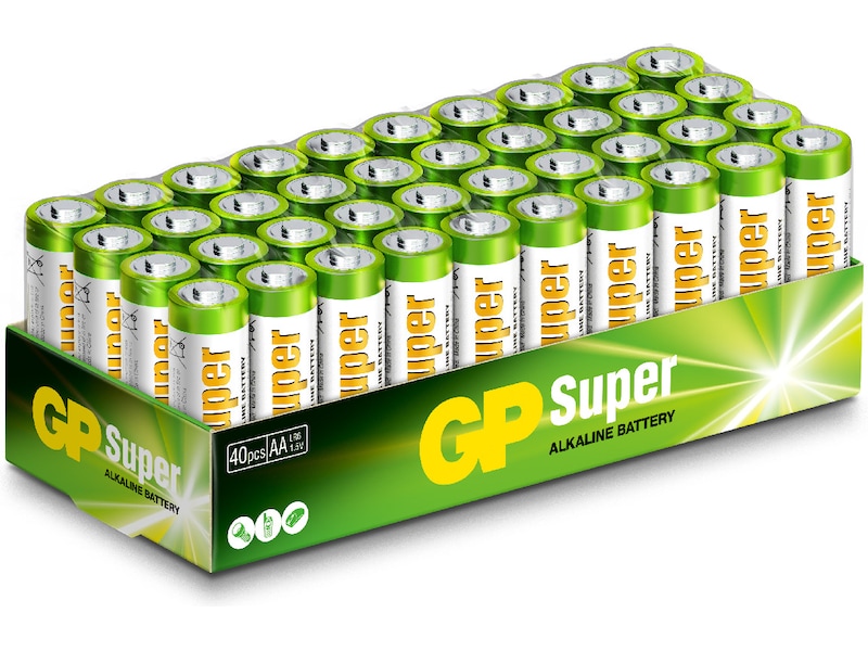 GP Super Alkaline AA/LR6 batteri, 40-pk Generelle batterier