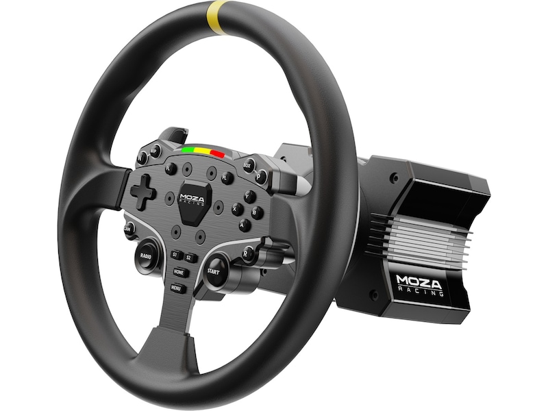 Moza Racing 12-inch Round Wheel Mod for ES Rat og pedaler