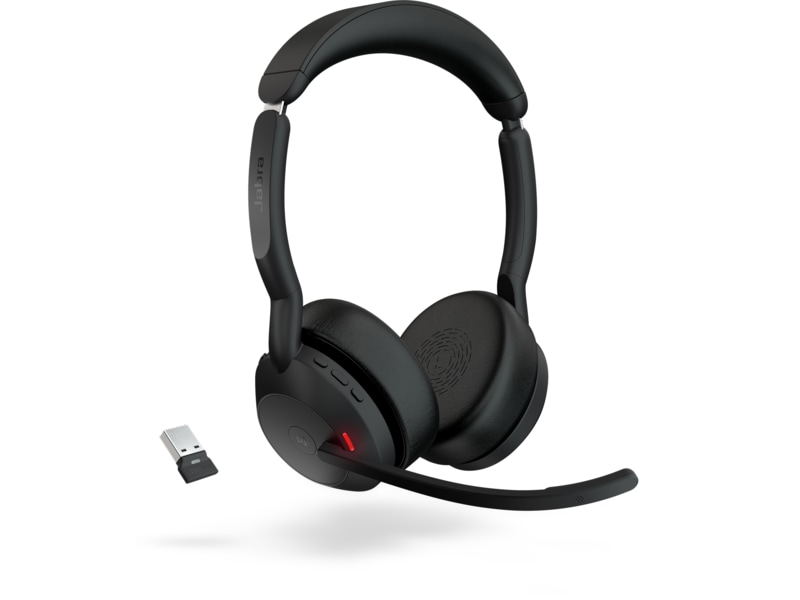 Jabra Evolve2 55 Link380a MS Teams Stereo Stand Trådløst headset