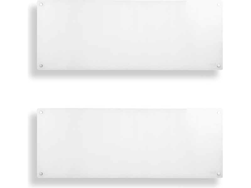 Mill Glas panelovn 1300W (hvid) 2-pack Varmepaneler