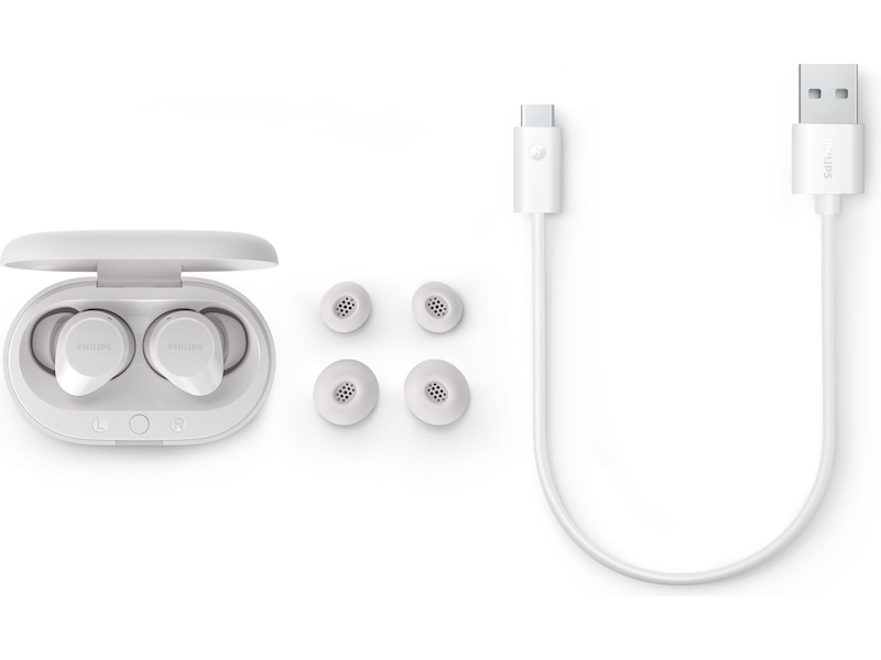 Philips TAT1209WT/00 TWS trådløs høretelefoner, Earbuds (hvid) In-ear høretelefoner