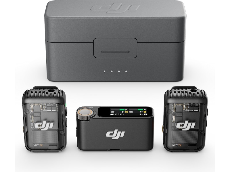 DJI Mic 2 (2 TX + 1 RX + Charging Case)  (shadow black) Kameramikrofon