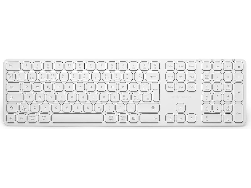 Andersson WSK-M3000 Tastatur og mus (hvid) Mus & keyboards -kombinasjonspakker