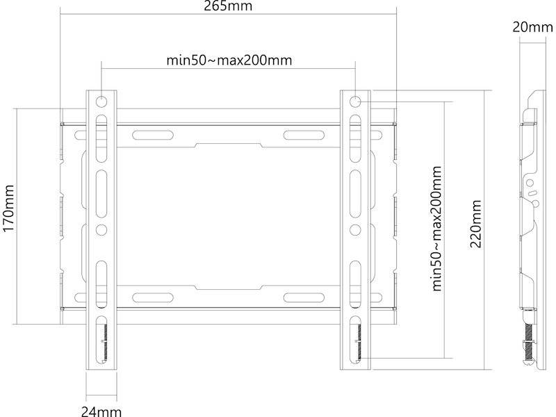 ON WMF 2.0 vægophæng TV slim 23-43" TV-ophæng & stativ