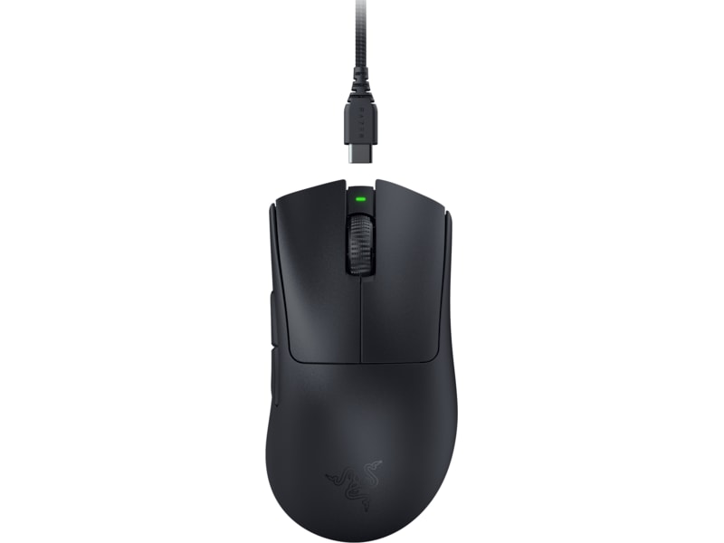 Razer DeathAdder V3 Pro + HyperPolling Wireless Dongle (sort) Gamingmus