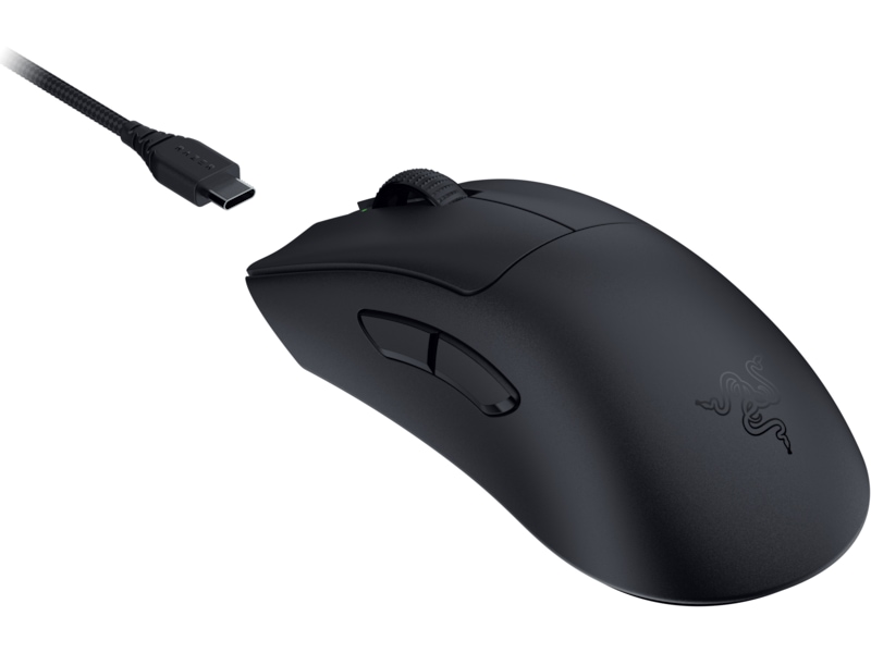 Razer DeathAdder V3 Pro + HyperPolling Wireless Dongle (sort) Gamingmus