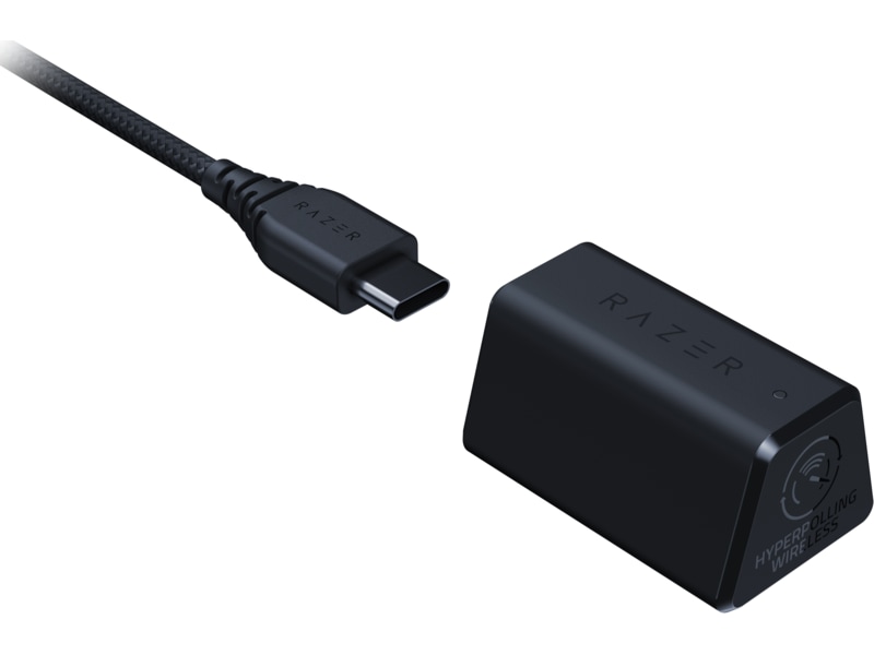 Razer DeathAdder V3 Pro + HyperPolling Wireless Dongle (sort) Gamingmus