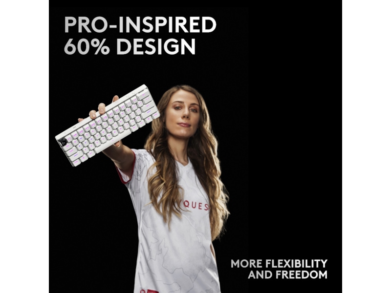 Logitech G Pro X 60 Lightspeed Linear trådløst gamingtastatur (hvid) Gamingkeyboard