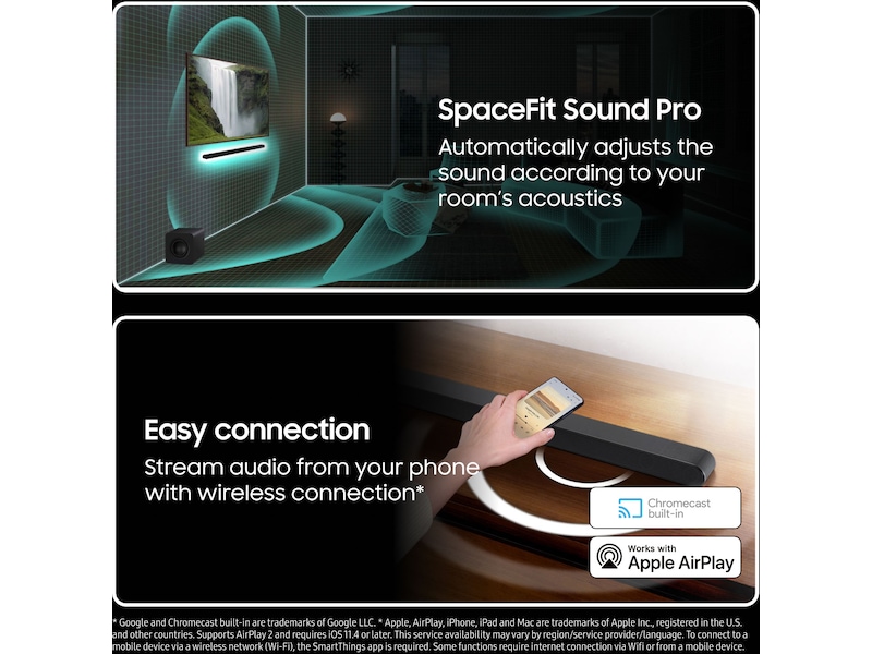 Samsung HW-S810D soundbar med subwoofer (sort) Soundbars