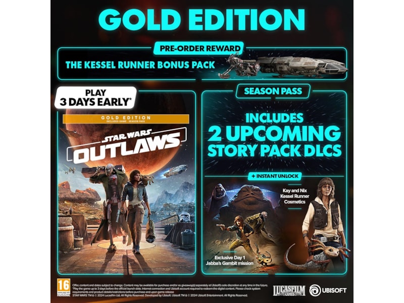 Star Wars Outlaws - Gold Edition Spil til Xbox Series X/S