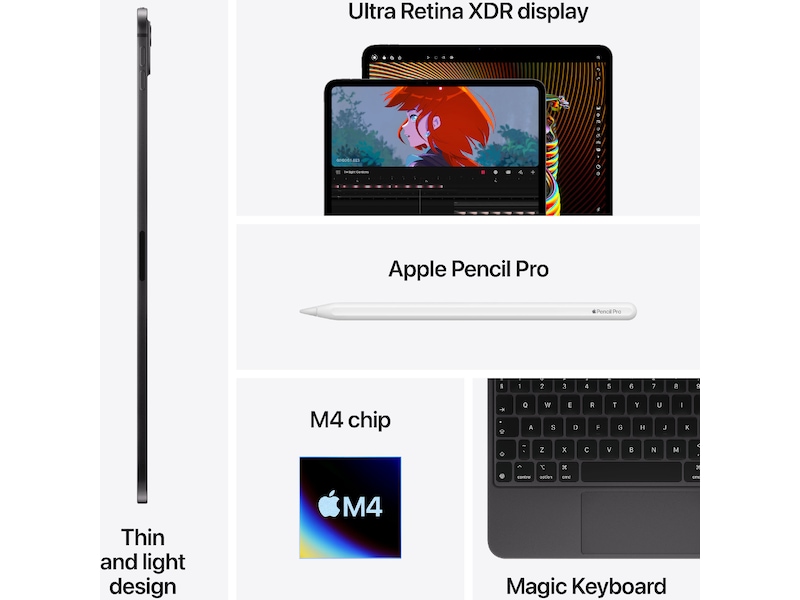 iPad Pro 11" (2024) 1TB WiFi (sølv) Tablets