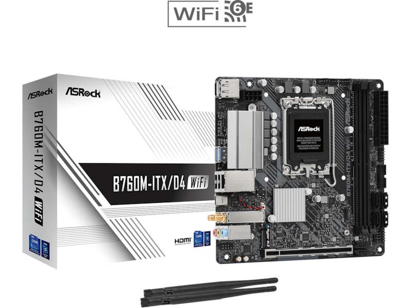ASRock B760M-ITX/D4 WIFI Bundkort Intel Socket