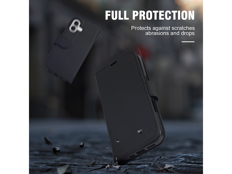 iiglo iPhone 16 Plus Wallet cover (sort) Mobilcover