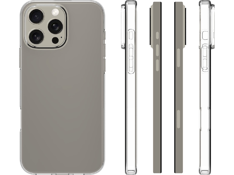 iiglo iPhone 16 Pro Max Silikone cover (gennemsigtig) Mobilcover