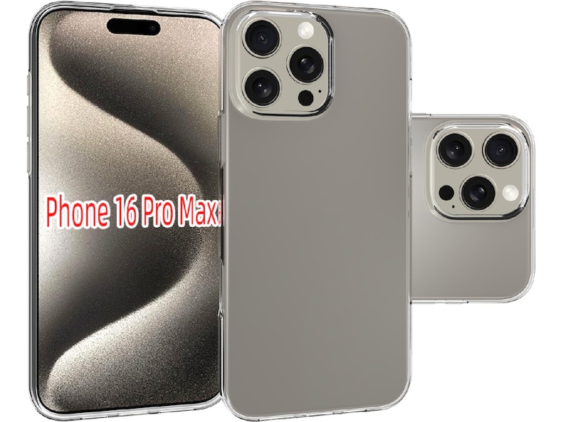 iiglo iPhone 16 Pro Max Silikone cover (gennemsigtig) Mobilcover