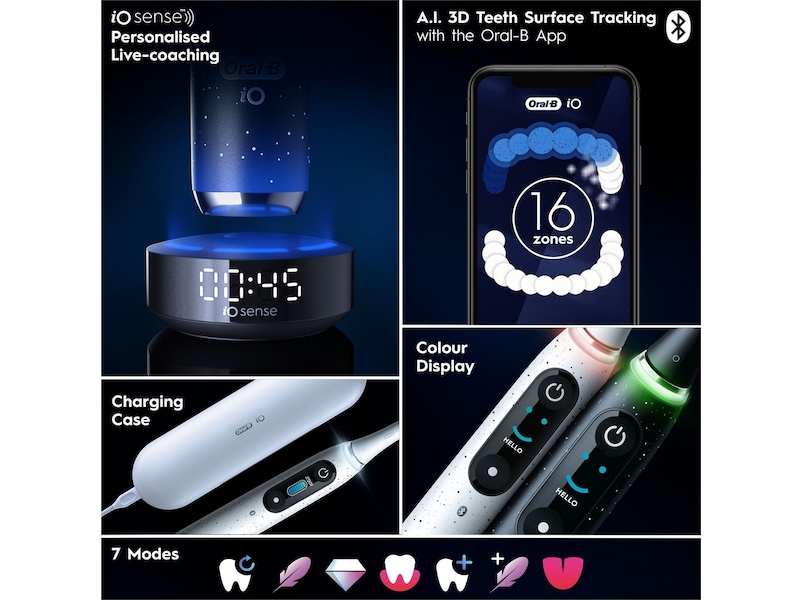Oral-B iO 10 elektrisk tandbørste (sort) Elektriske tandbørster