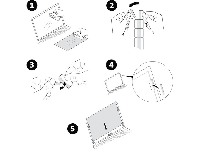 Kensington 14" aftageligt privacy skærmfilter Skærmbeskyttelse tablet
