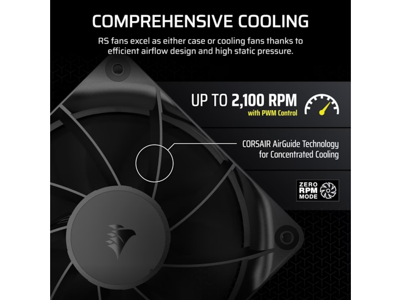 Corsair RS120 Ventilator (sort) Blæsere