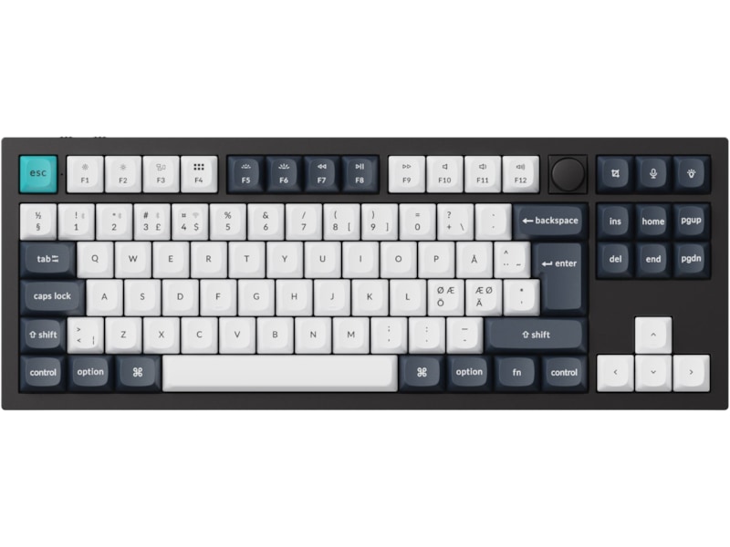 Keychron Q3 MAX 80% Trådløst Tastatur Brown switche Gamingkeyboard